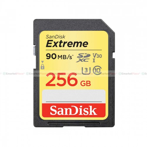 SD CARD 256GB ความเร็ว 90/60MB/s read/write ถ่ายภาพไม่มีข้อจำกัด ไม่สะดุด ประสิทธิภาพที่ดีกว่า